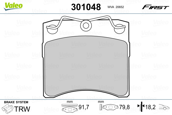 Set placute frana,frana disc 301048 VALEO