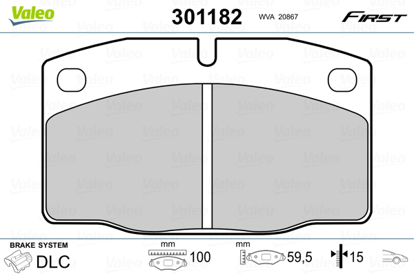 Set placute frana,frana disc 301182 VALEO