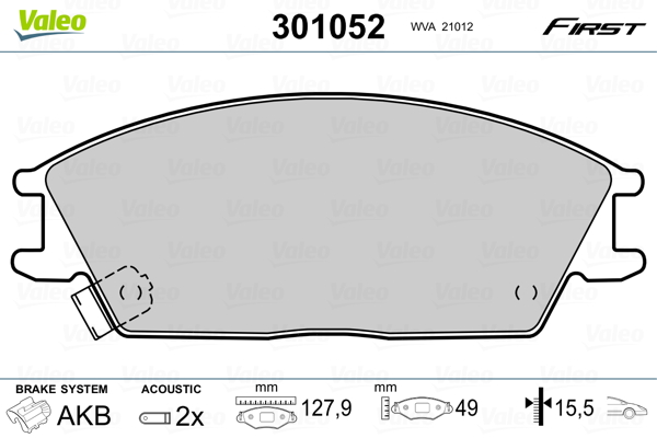 Set placute frana,frana disc 301052 VALEO