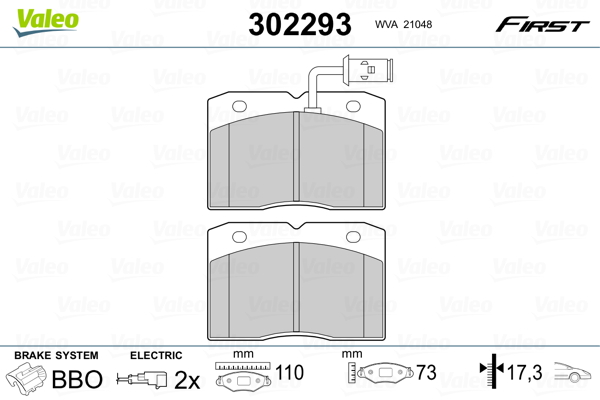 Set placute frana,frana disc 302293 VALEO