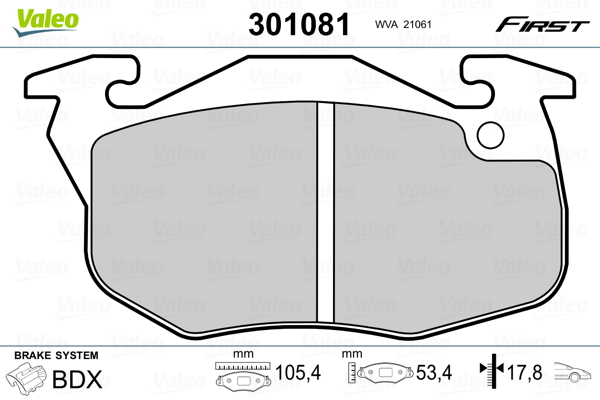 Set placute frana,frana disc 301081 VALEO