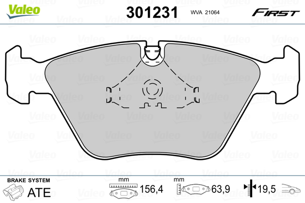 Set placute frana,frana disc 301231 VALEO