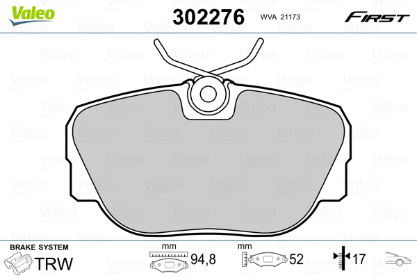 Set placute frana,frana disc 302276 VALEO