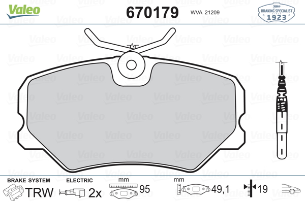 Set placute frana,frana disc 670179 VALEO