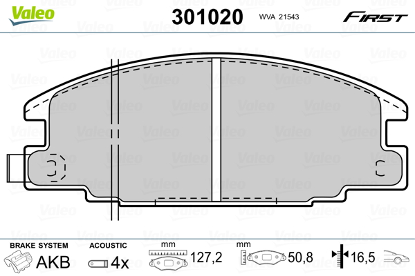 Set placute frana,frana disc 301020 VALEO