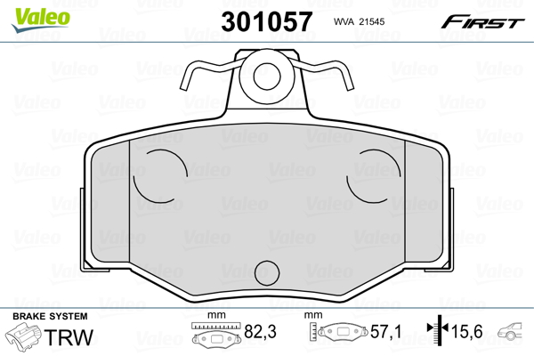 Set placute frana,frana disc 301057 VALEO