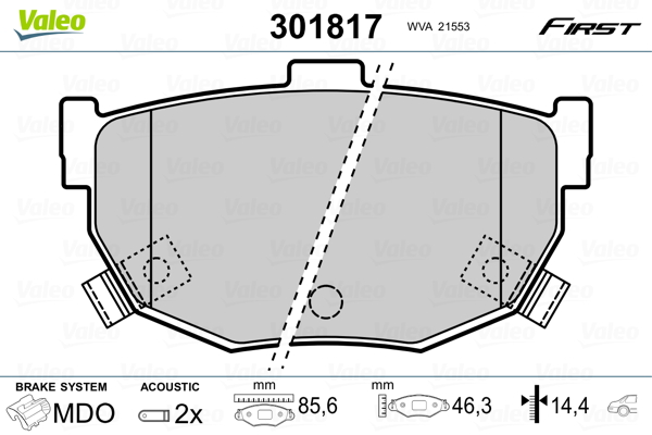 Set placute frana,frana disc 301817 VALEO