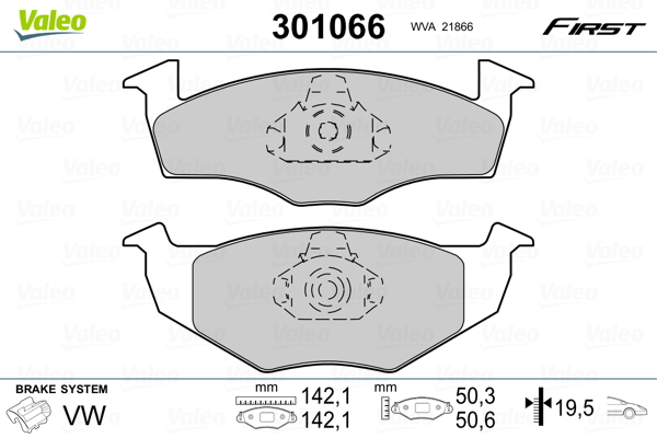 Set placute frana,frana disc 301066 VALEO