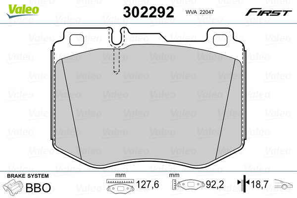 Set placute frana,frana disc 302292 VALEO