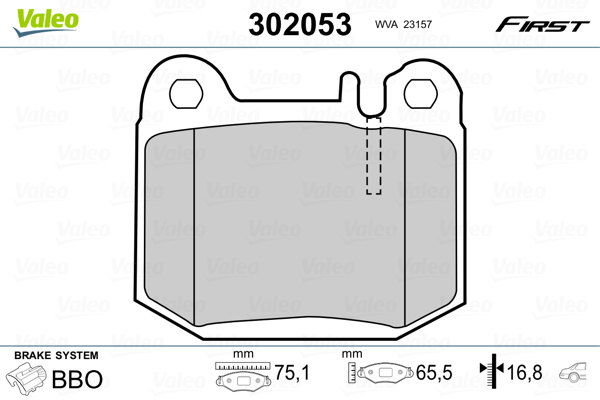 Set placute frana,frana disc 302053 VALEO