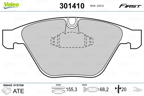 Set placute frana,frana disc 301410 VALEO