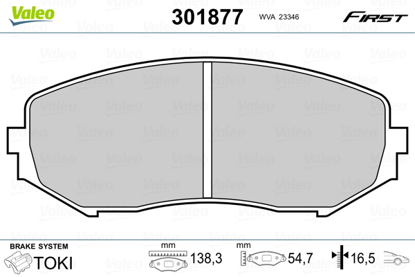 Set placute frana,frana disc 301877 VALEO