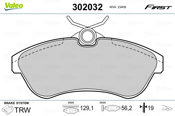 Set placute frana,frana disc 302032 VALEO