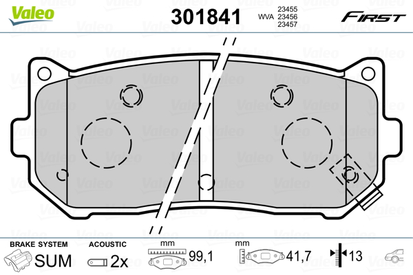 Set placute frana,frana disc 301841 VALEO