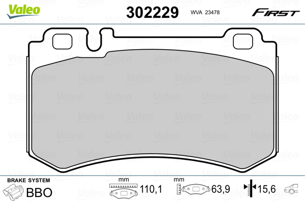 Set placute frana,frana disc 302229 VALEO