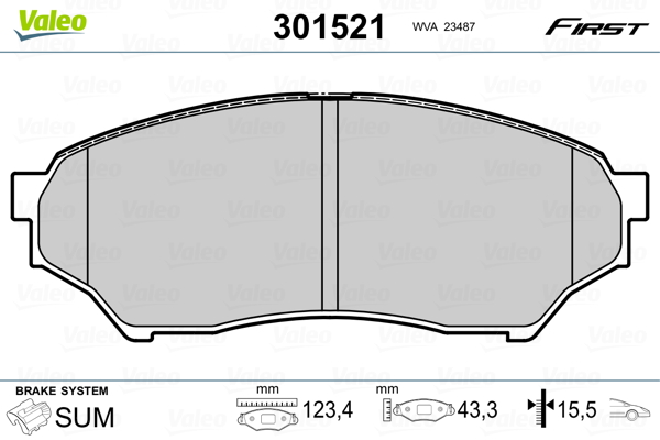 Set placute frana,frana disc 301521 VALEO