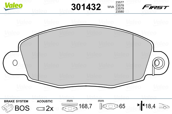 Set placute frana,frana disc 301432 VALEO