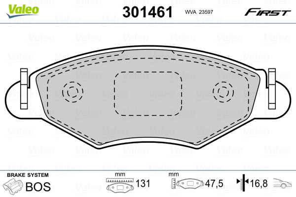 Set placute frana,frana disc 301461 VALEO