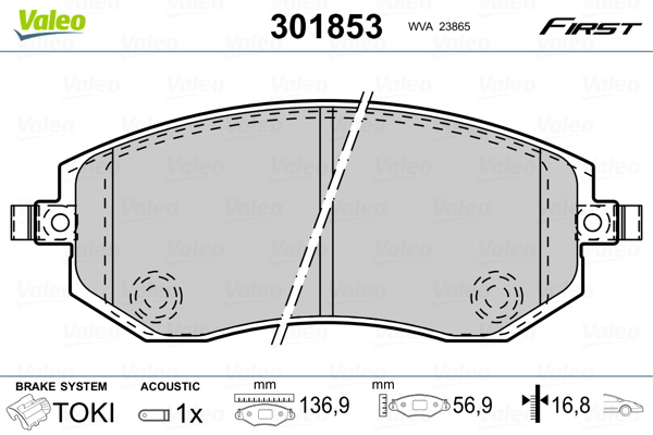 Set placute frana,frana disc 301853 VALEO