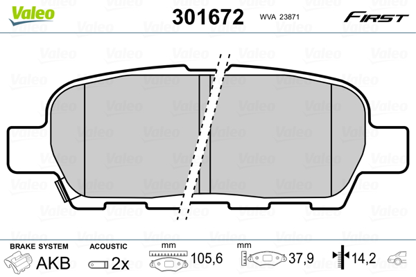 Set placute frana,frana disc 301672 VALEO