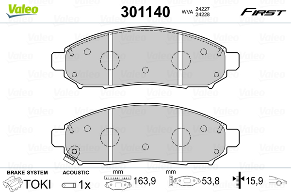 Set placute frana,frana disc 301140 VALEO