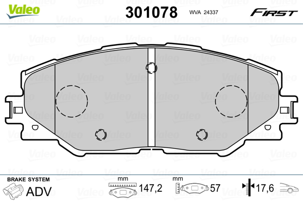 Set placute frana,frana disc 301078 VALEO