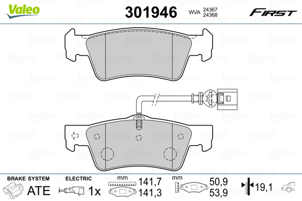 Set placute frana,frana disc 301946 VALEO