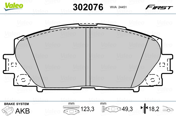 Set placute frana,frana disc 302076 VALEO