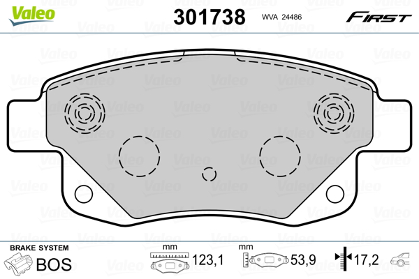 Set placute frana,frana disc 301738 VALEO