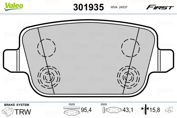 Set placute frana,frana disc 301935 VALEO