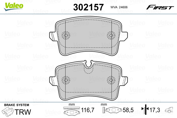 Set placute frana,frana disc 302157 VALEO