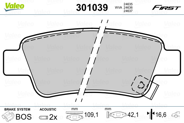 Set placute frana,frana disc 301039 VALEO