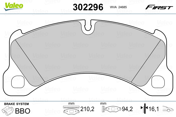 Set placute frana,frana disc 302296 VALEO