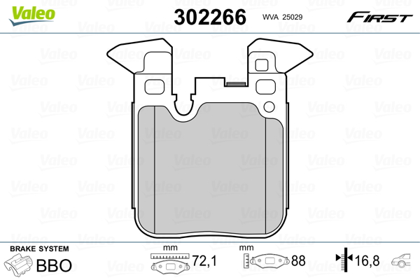 Set placute frana,frana disc 302266 VALEO