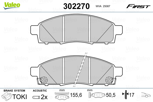 Set placute frana,frana disc 302270 VALEO