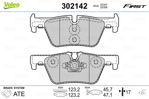 Set placute frana,frana disc 302142 VALEO