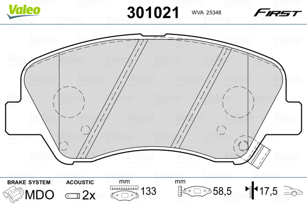 Set placute frana,frana disc 301021 VALEO