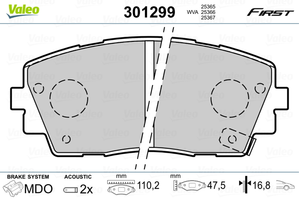 Set placute frana,frana disc 301299 VALEO