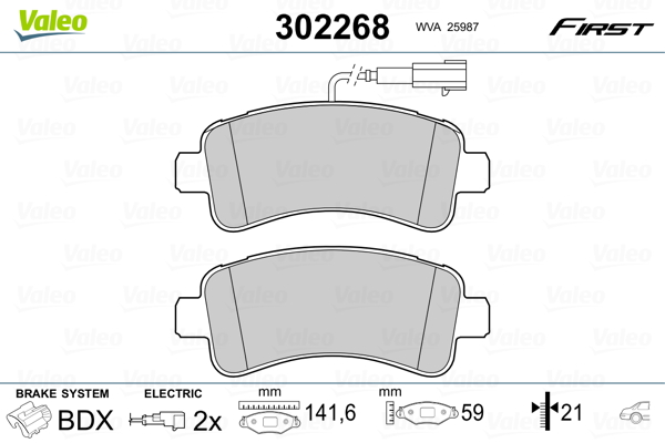 Set placute frana,frana disc 302268 VALEO