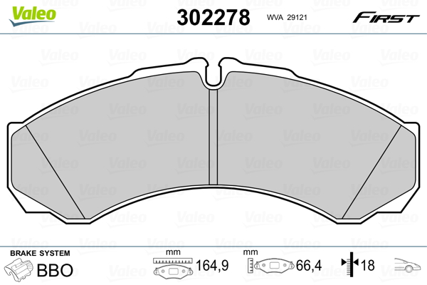 Set placute frana,frana disc 302278 VALEO