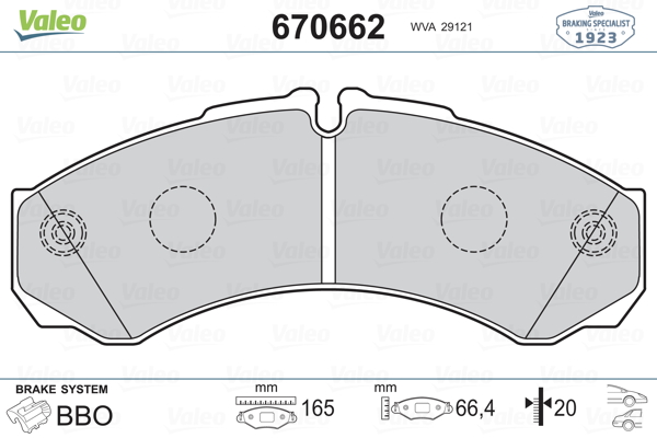 Set placute frana,frana disc 670662 VALEO