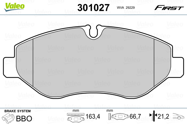 Set placute frana,frana disc 301027 VALEO