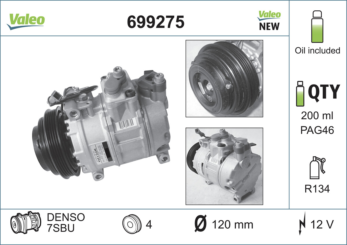 Compresor, climatizare 699275 VALEO