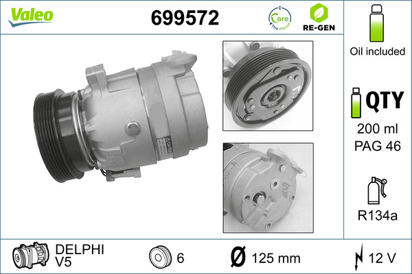 Compresor, climatizare 699572 VALEO