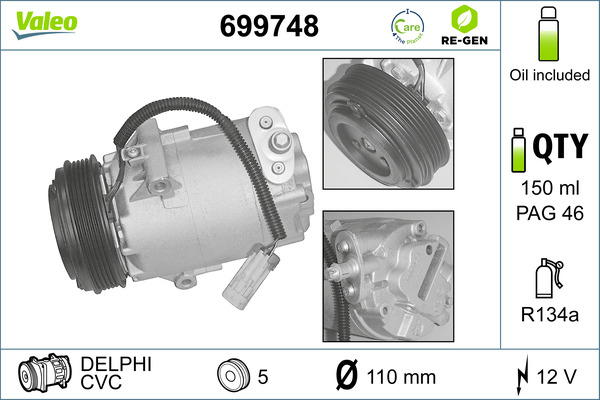 Compresor, climatizare 699748 VALEO