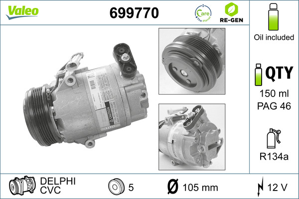 Compresor, climatizare 699770 VALEO