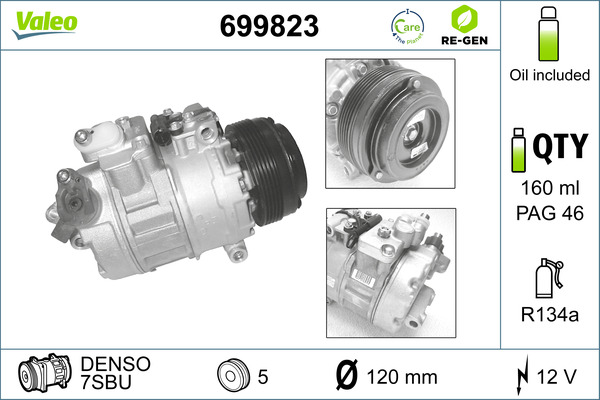 Compresor, climatizare 699823 VALEO