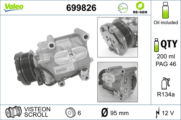 Compresor, climatizare 699826 VALEO