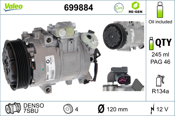 Compresor, climatizare 699884 VALEO