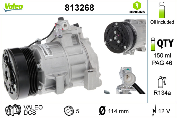 Compresor, climatizare 813268 VALEO